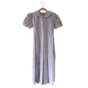 Strasburg Children Girls Purple Collard Floral Summer Dress Size 12Y Cottagecore